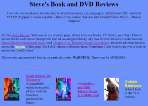 Steve's Book and DVD Reviews